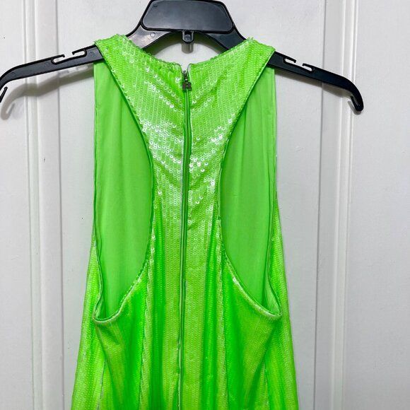 New ROTATE Sleeveless Sequin-embellished Cocktail minidress in Green Size 12 - Picture 9 of 16